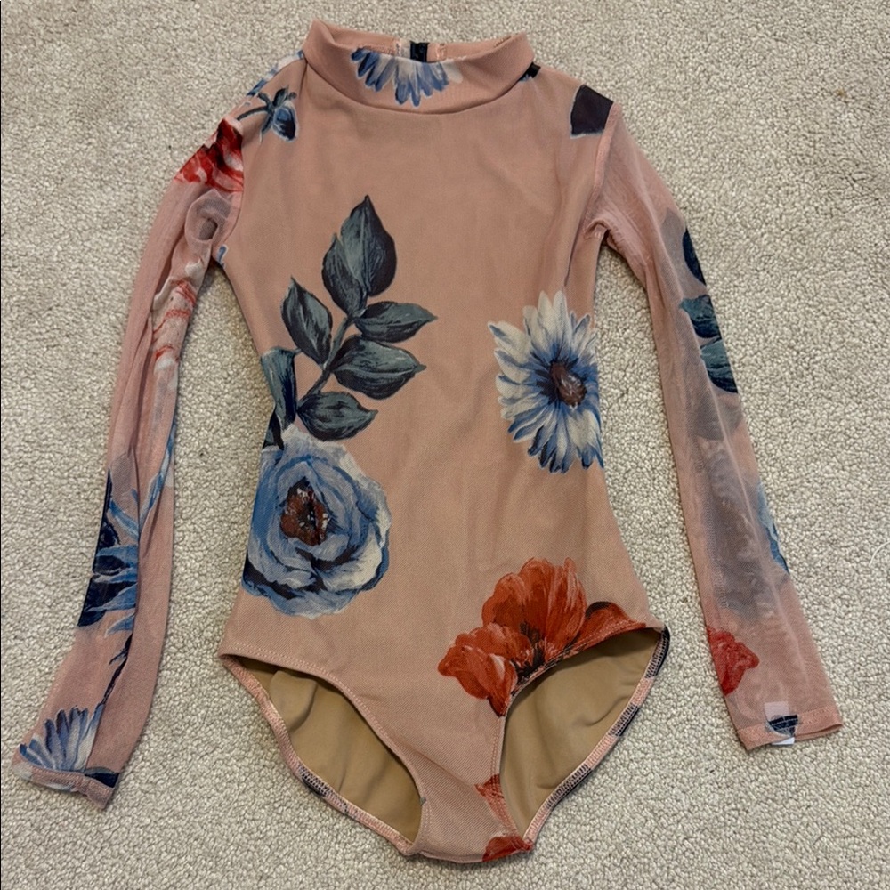 Floral Long Sleeve Kids Bodysuit